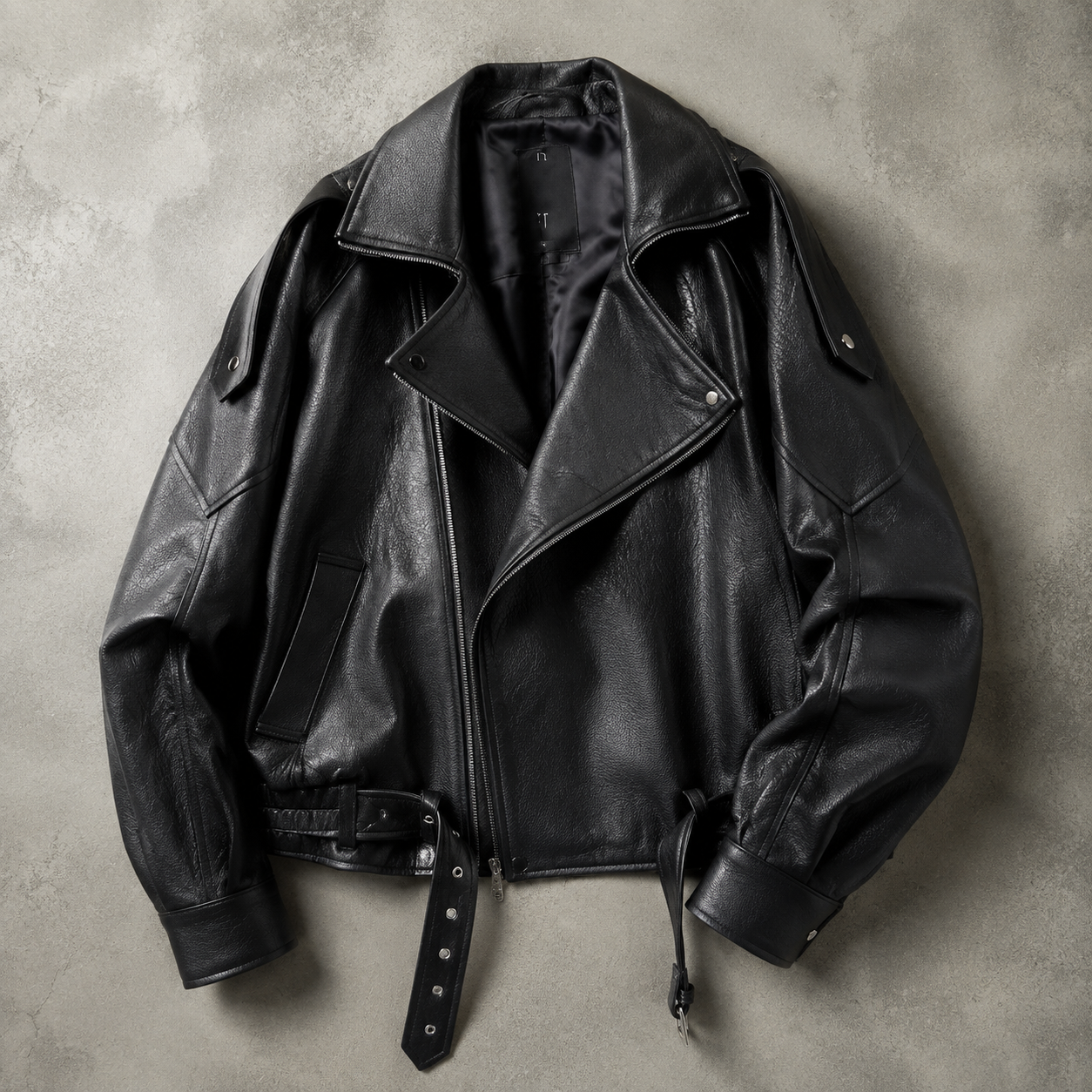 Sintra Oversized Belted Biker Jacket