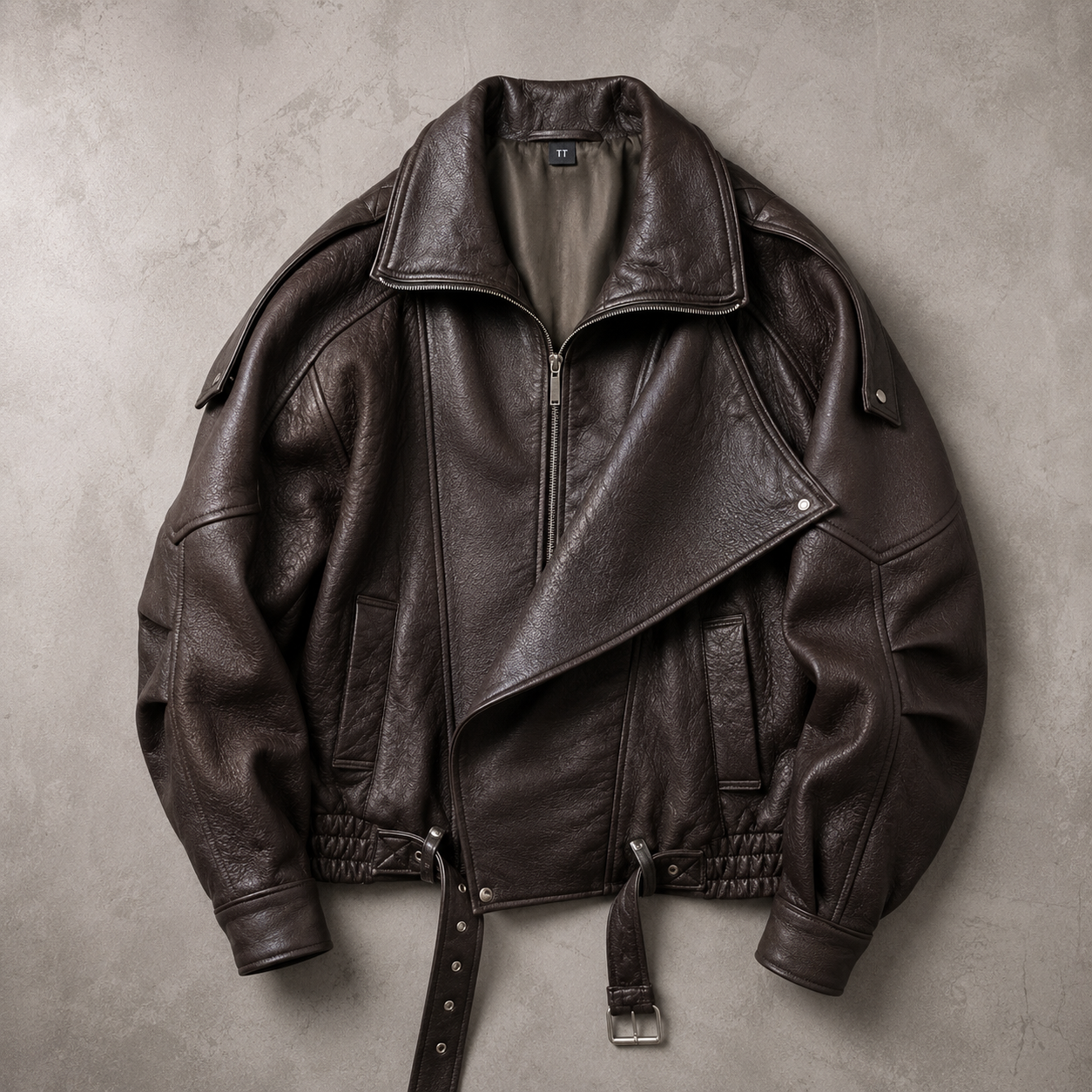 Sintra Oversized Belted Biker Jacket