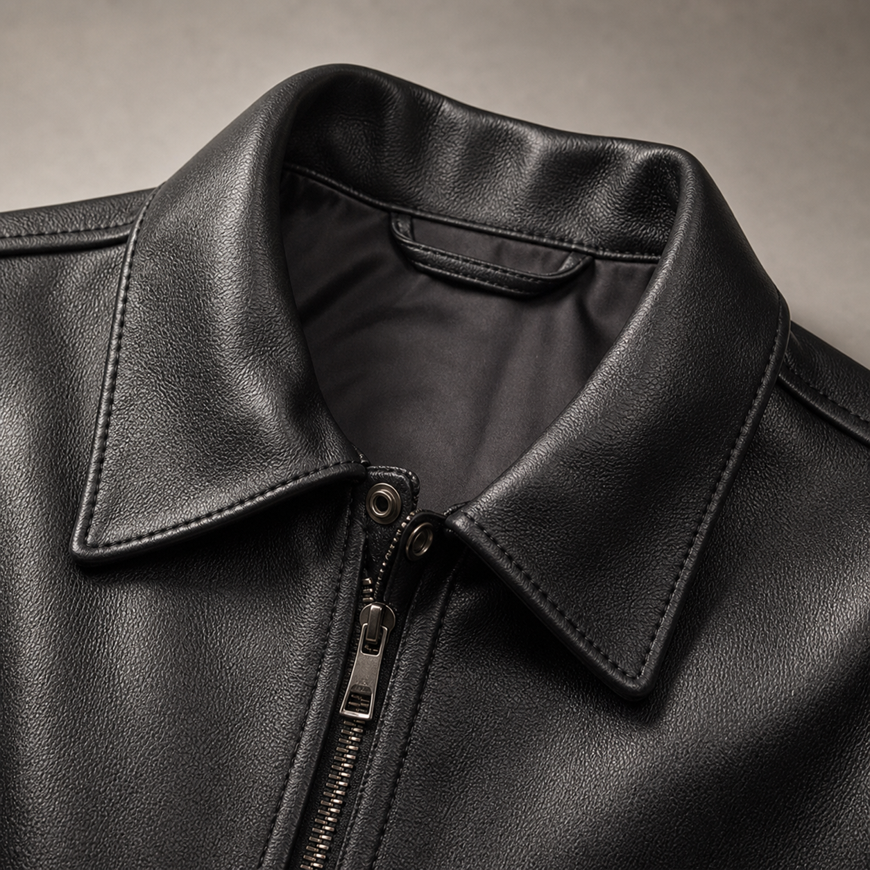 Lagos Relaxed Zip Front Faux Leather Jacket