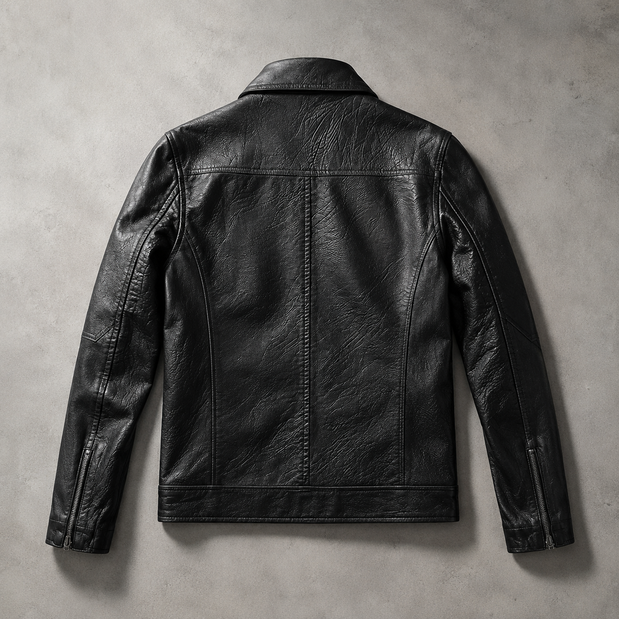 Coimbra Panelled Slim Faux Leather Jacket