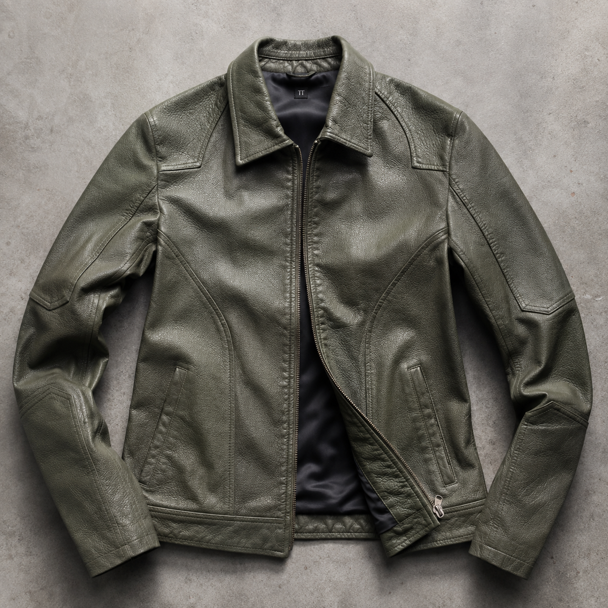 Coimbra Panelled Slim Faux Leather Jacket