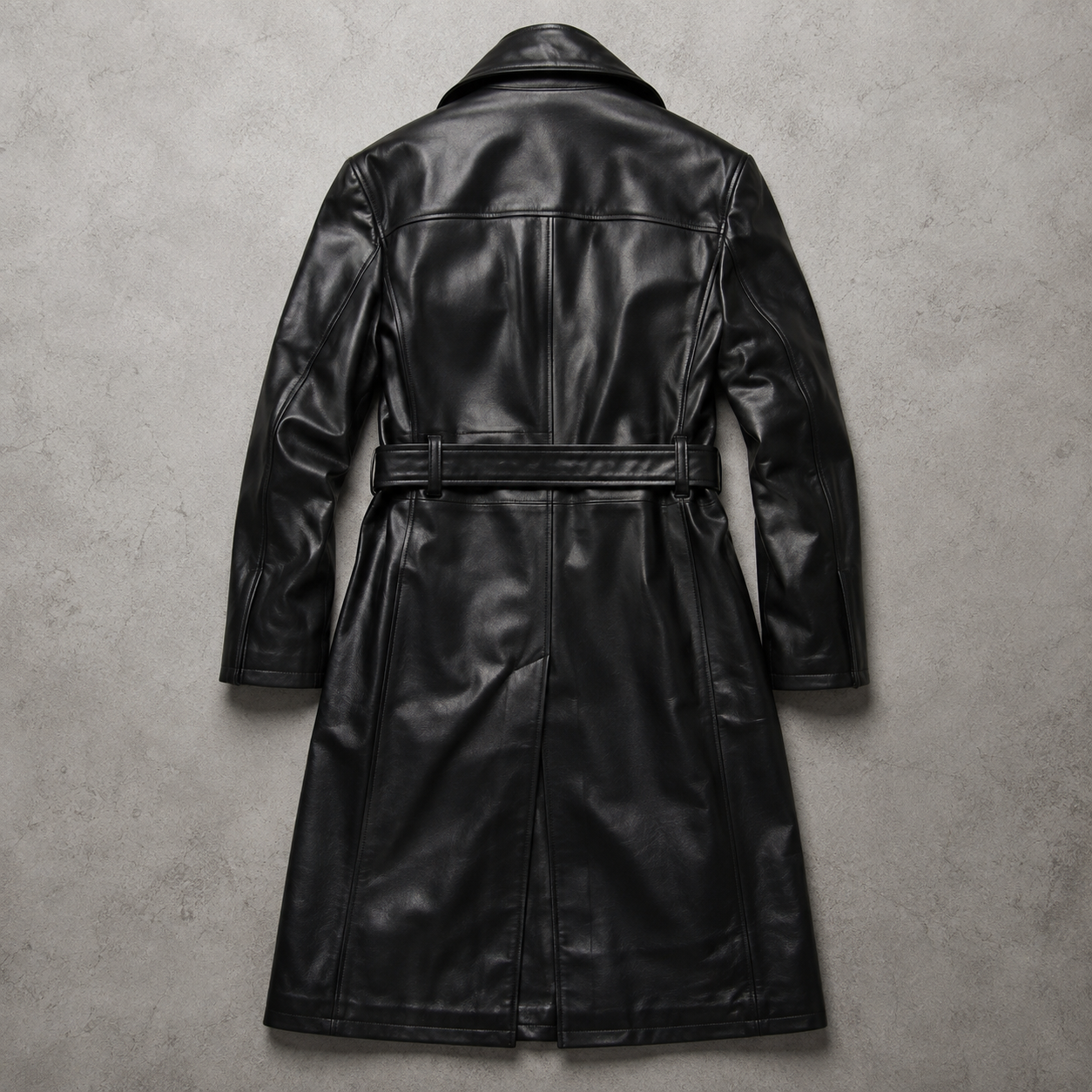 Porto Longline Faux Leather Trench Coat