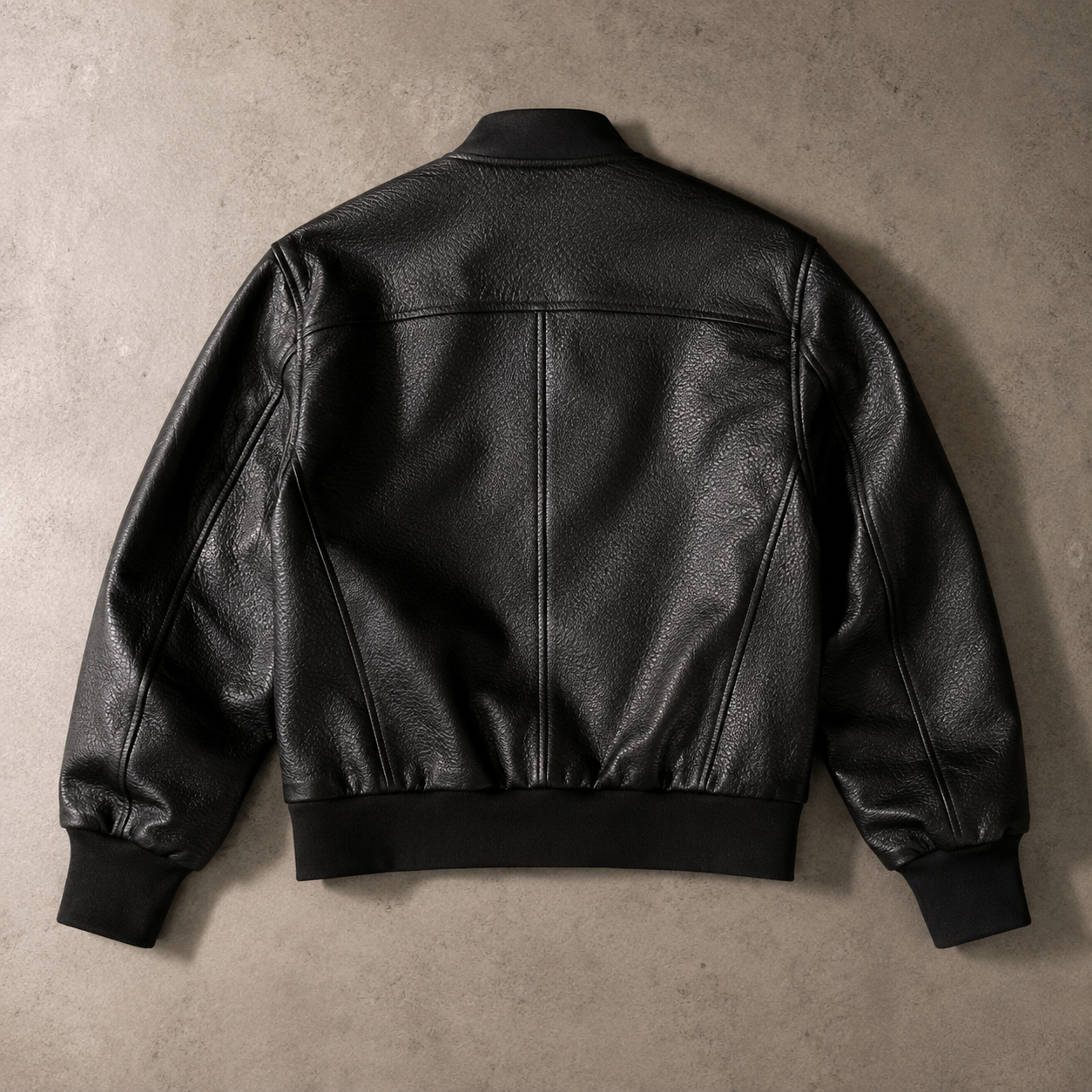Aveiro Cropped Faux Leather Bomber Jacket