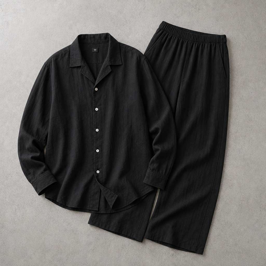 Vence Relaxed Shirt and Wide Leg Trouser Set