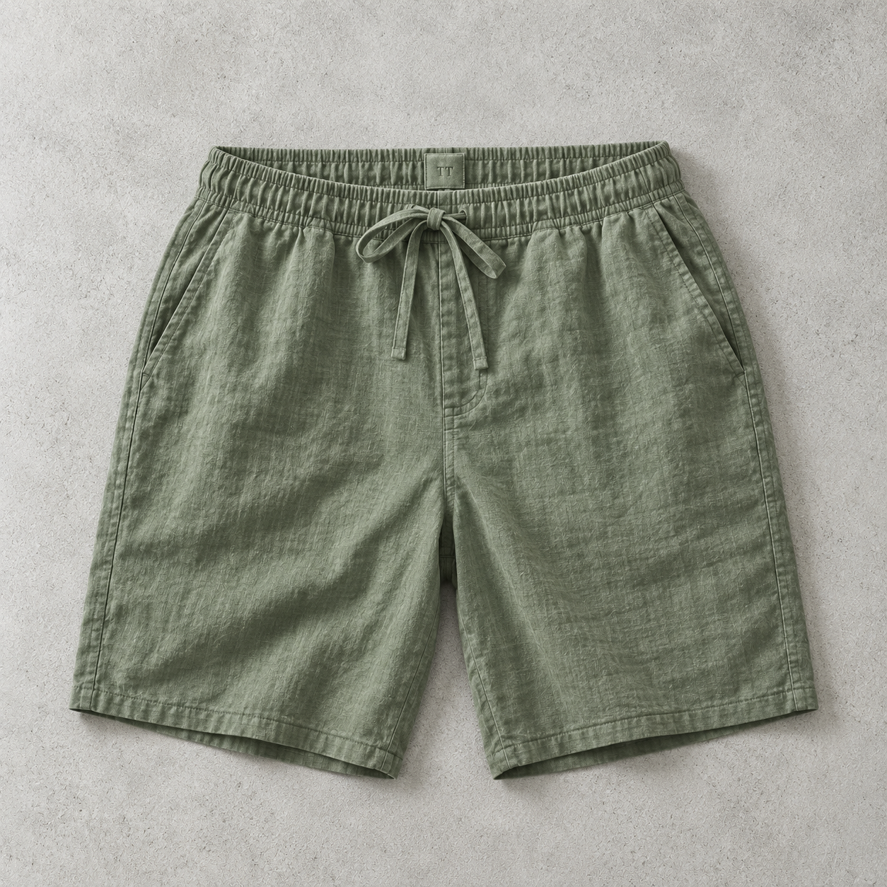 Eze Linen Blend Drawstring Beach Shorts