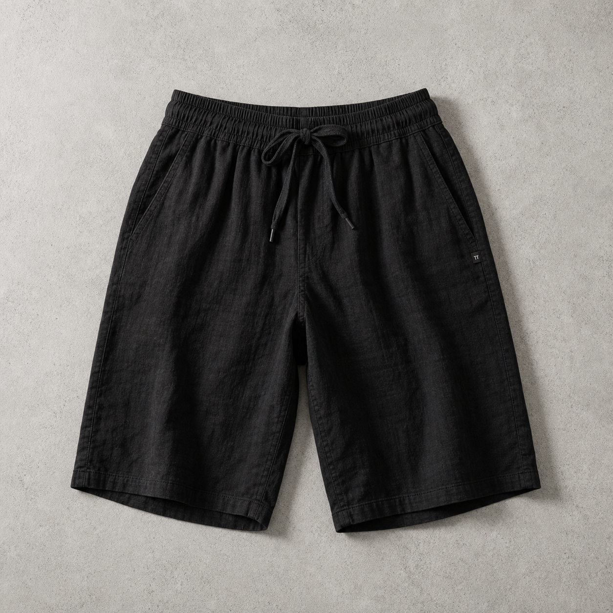 Eze Linen Blend Drawstring Beach Shorts