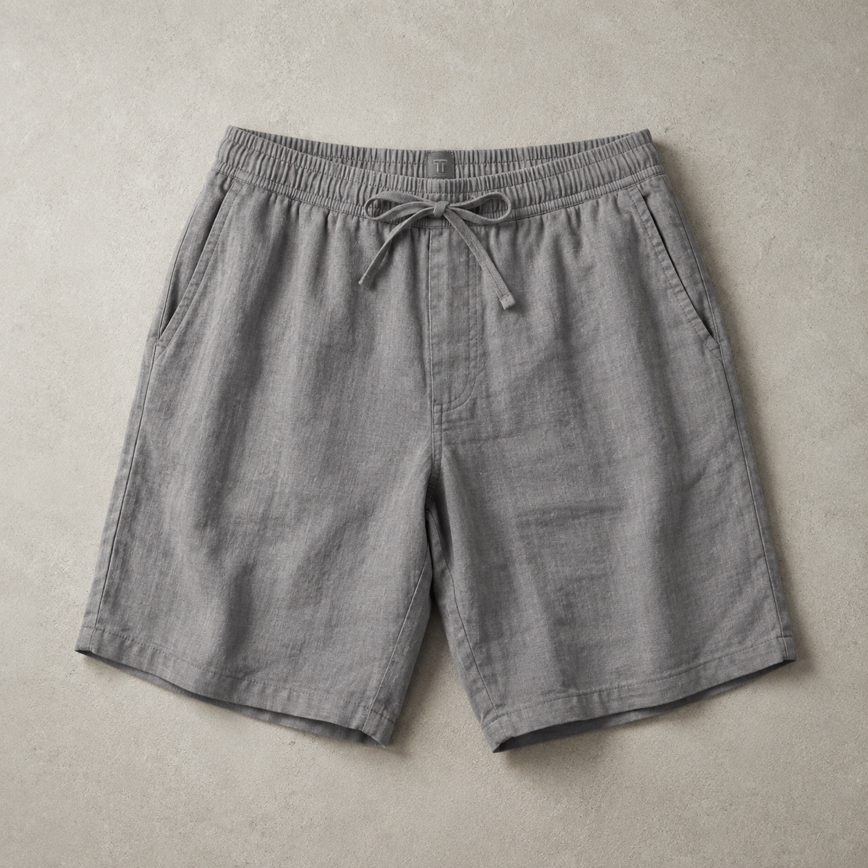 Eze Linen Blend Drawstring Beach Shorts