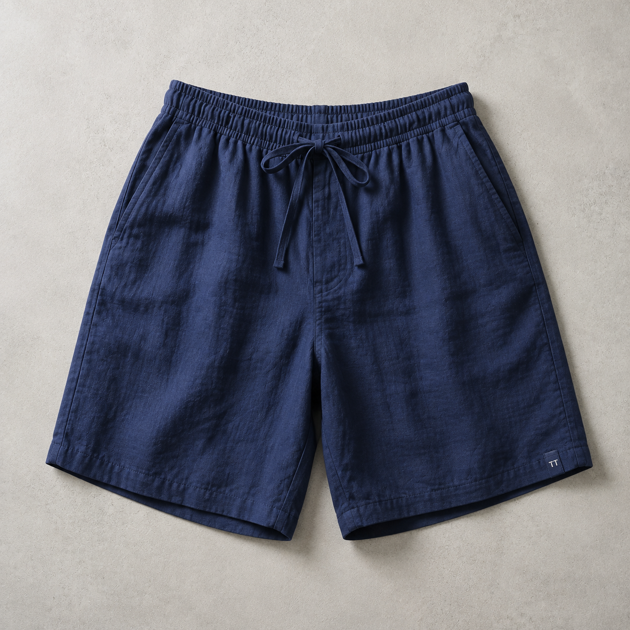 Eze Linen Blend Drawstring Beach Shorts