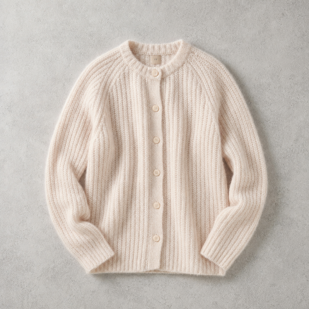 Bonnieux Chunky Ribbed Button Front Cardigan