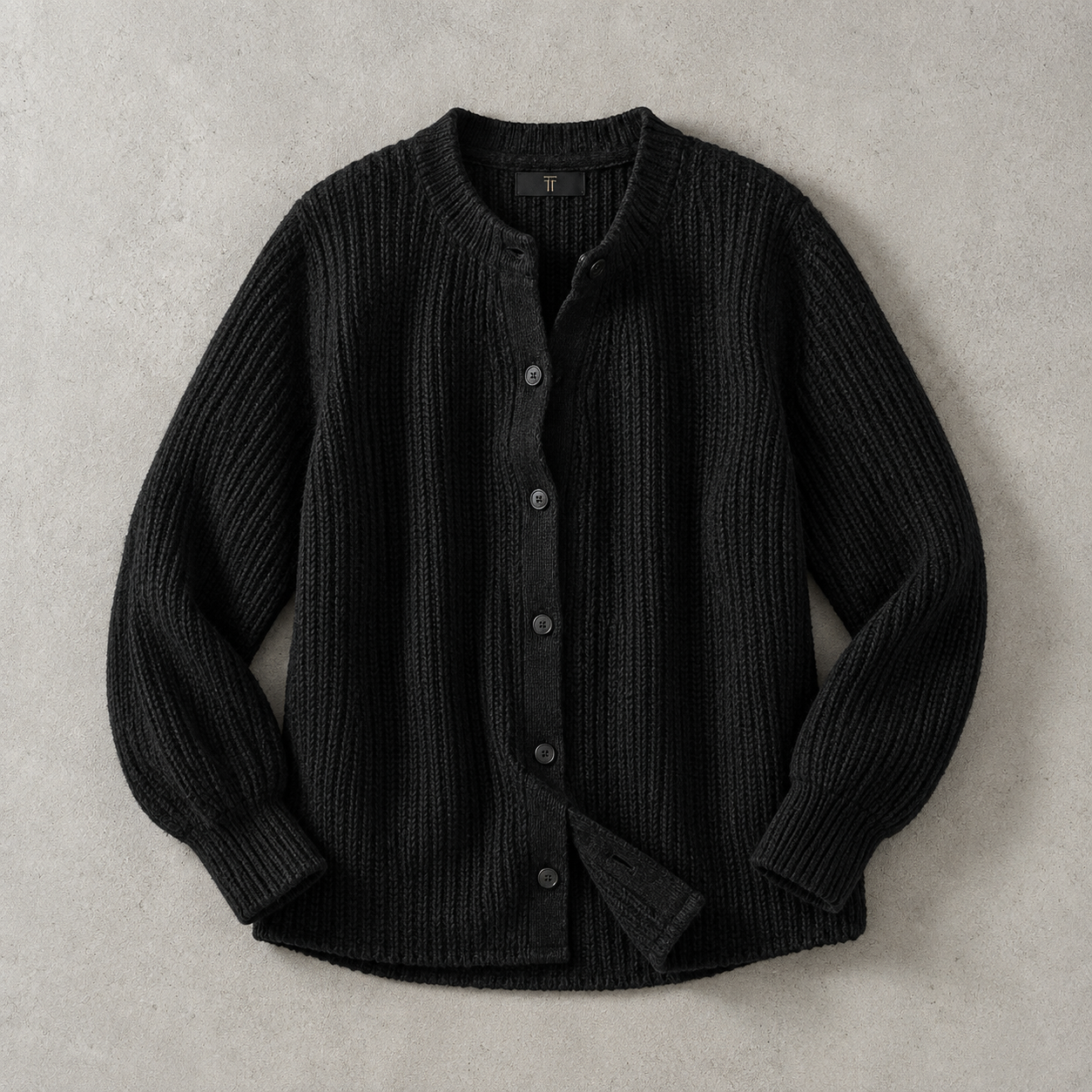 Bonnieux Chunky Ribbed Button Front Cardigan