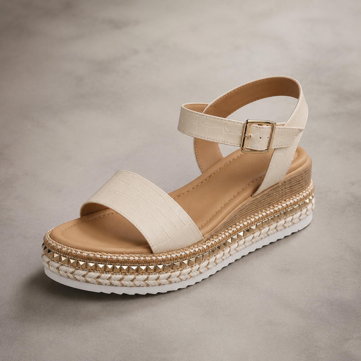 Pienza Buckle Ankle Strap Platform Sandal