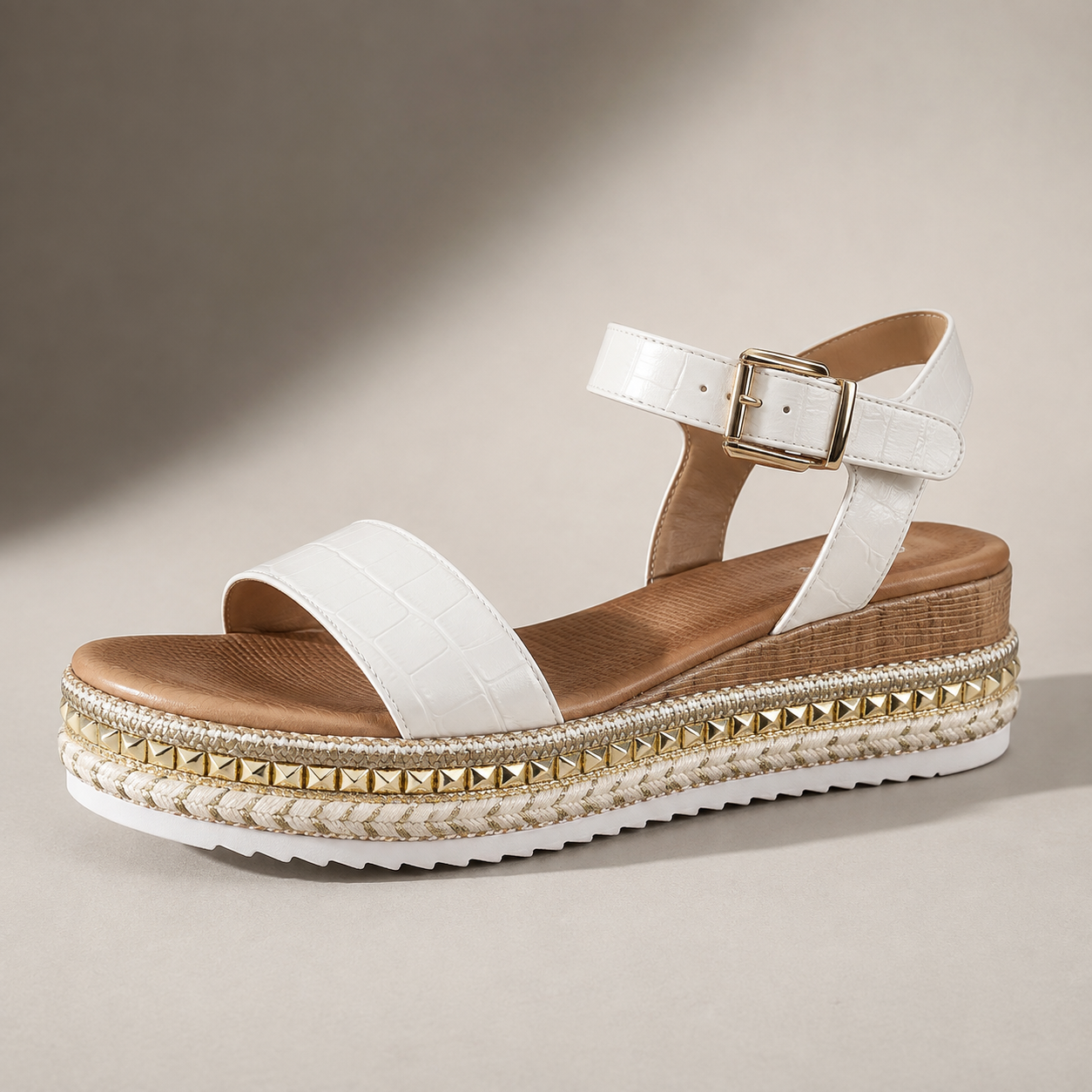 Pienza Buckle Ankle Strap Platform Sandal