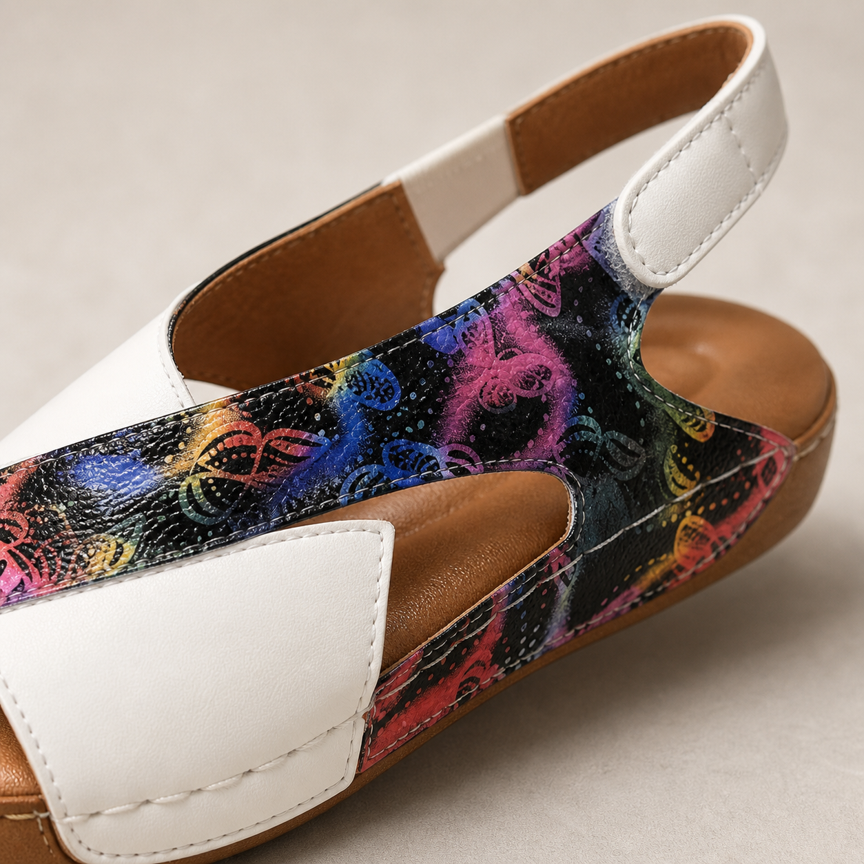 Alba Printed Crisscross Slingback Sandal
