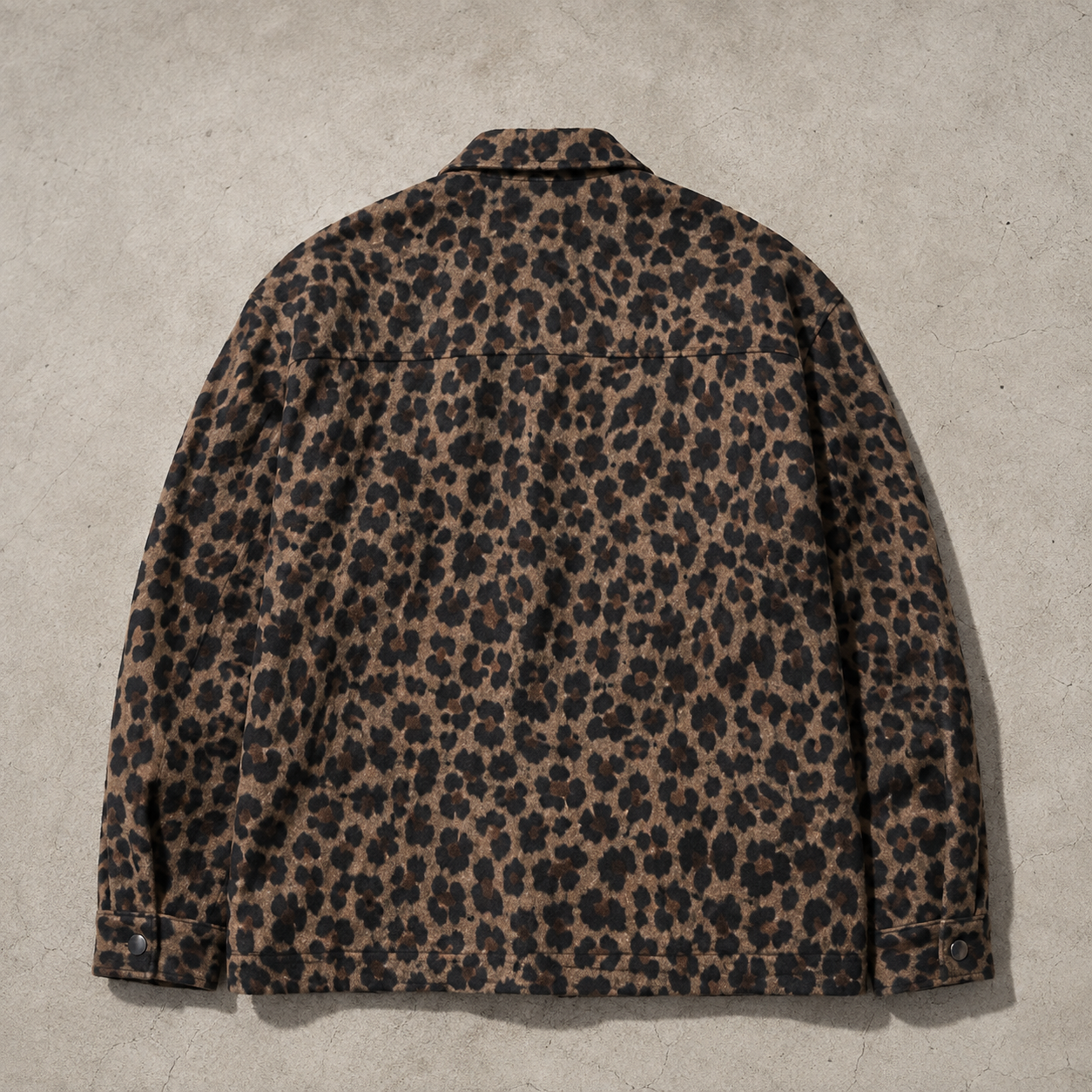 Barolo Leopard Print Snap Front Jacket