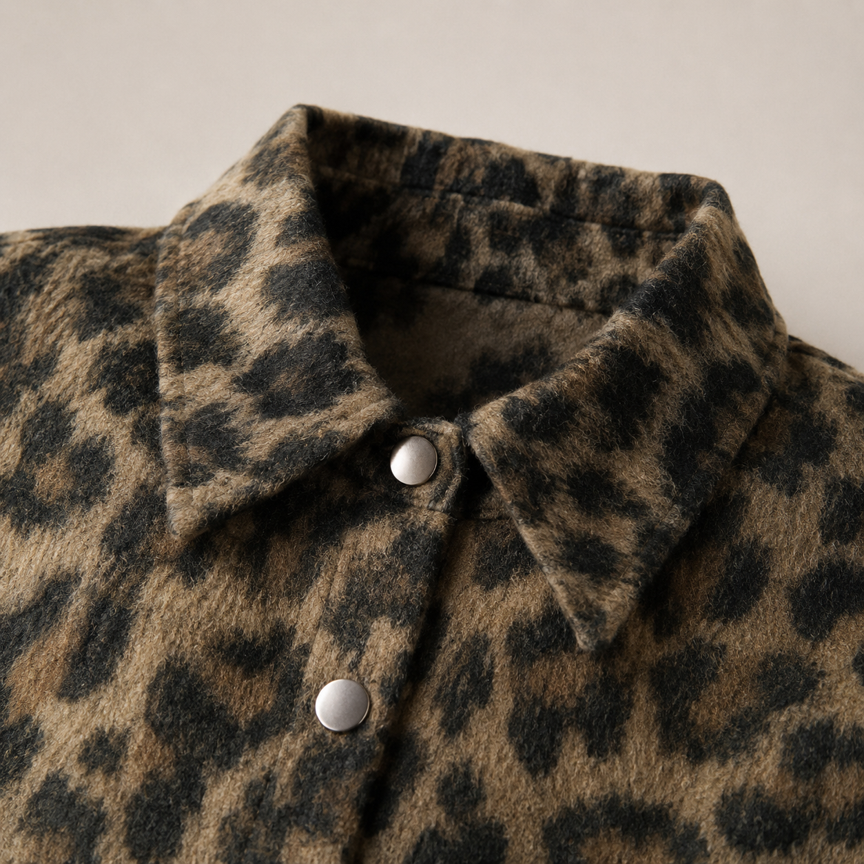 Barolo Leopard Print Snap Front Jacket