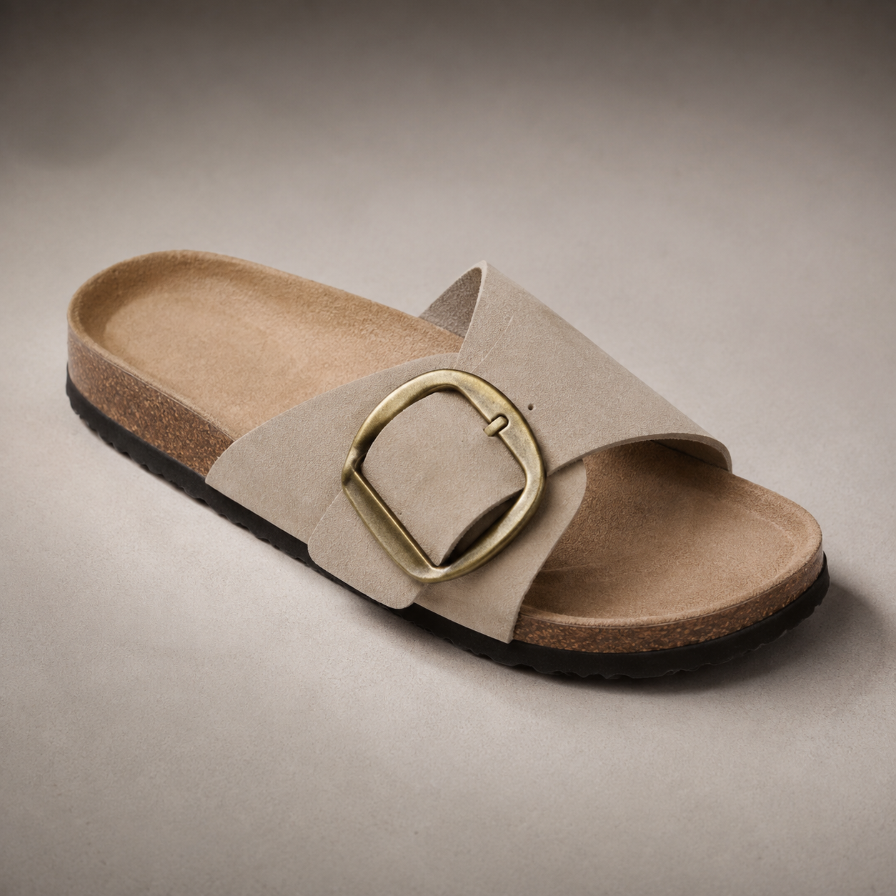 Alghero Wide Strap Buckle Slide Sandal