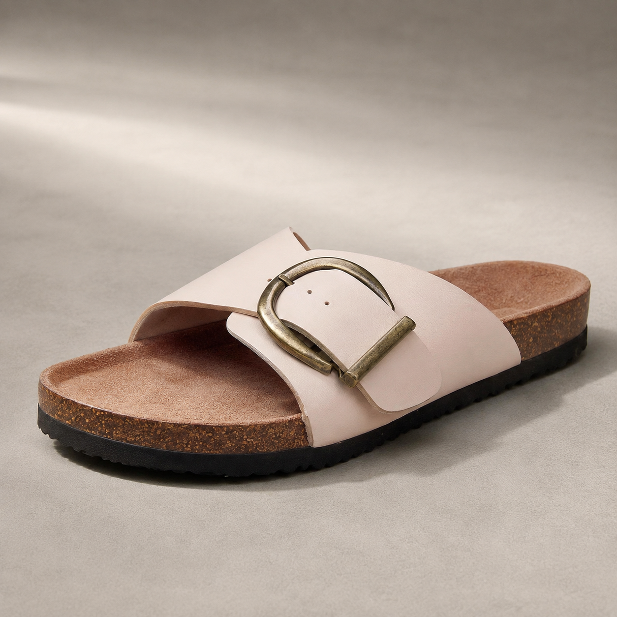 Alghero Wide Strap Buckle Slide Sandal