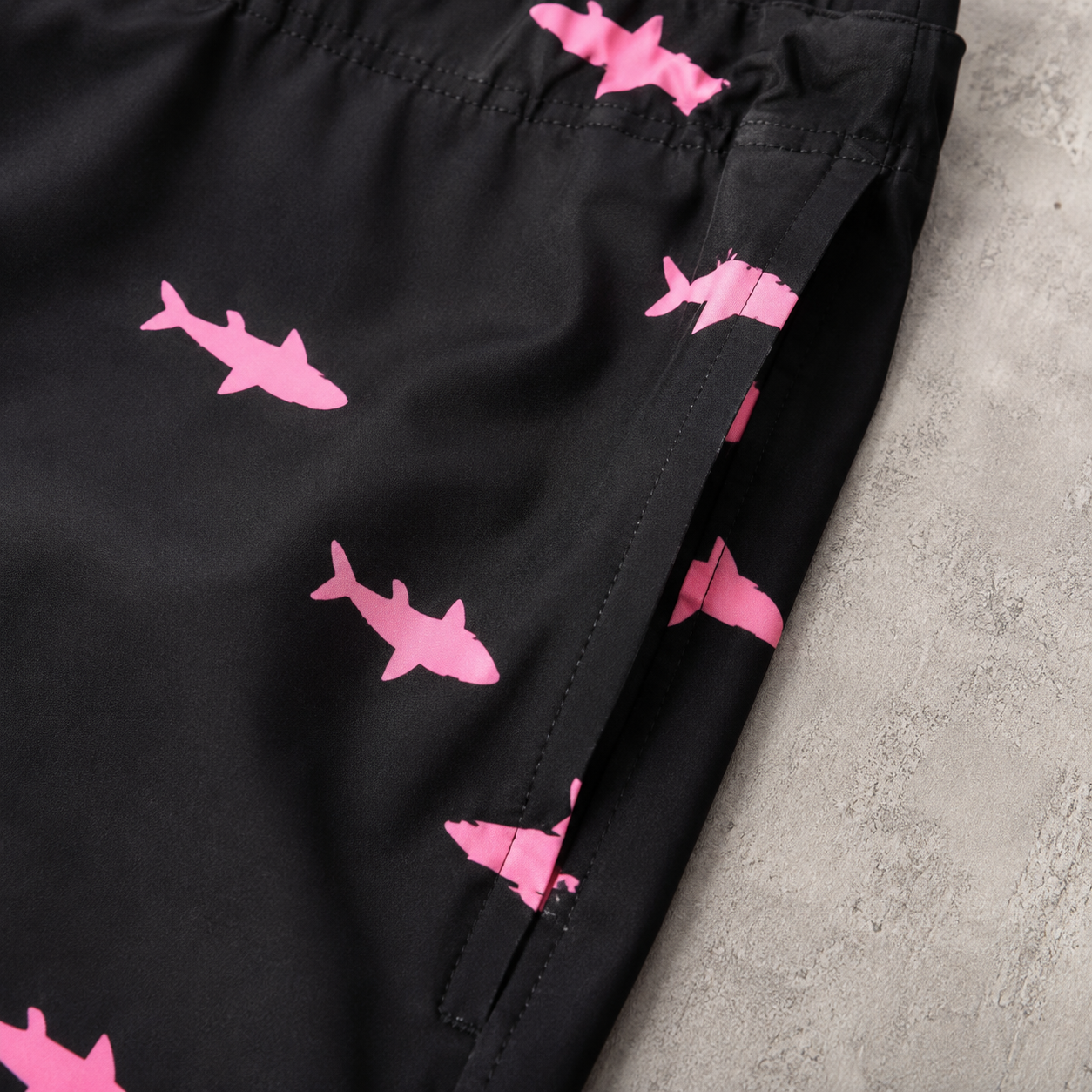 Trapani Shark Print Lined Swim Trunks