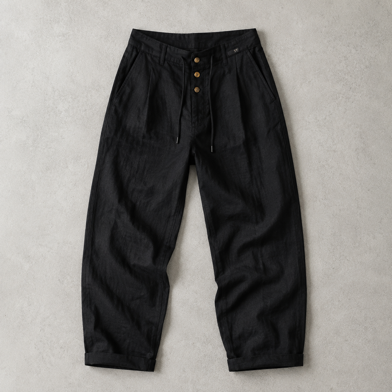 Scicli Drawstring Straight Leg Linen Trousers