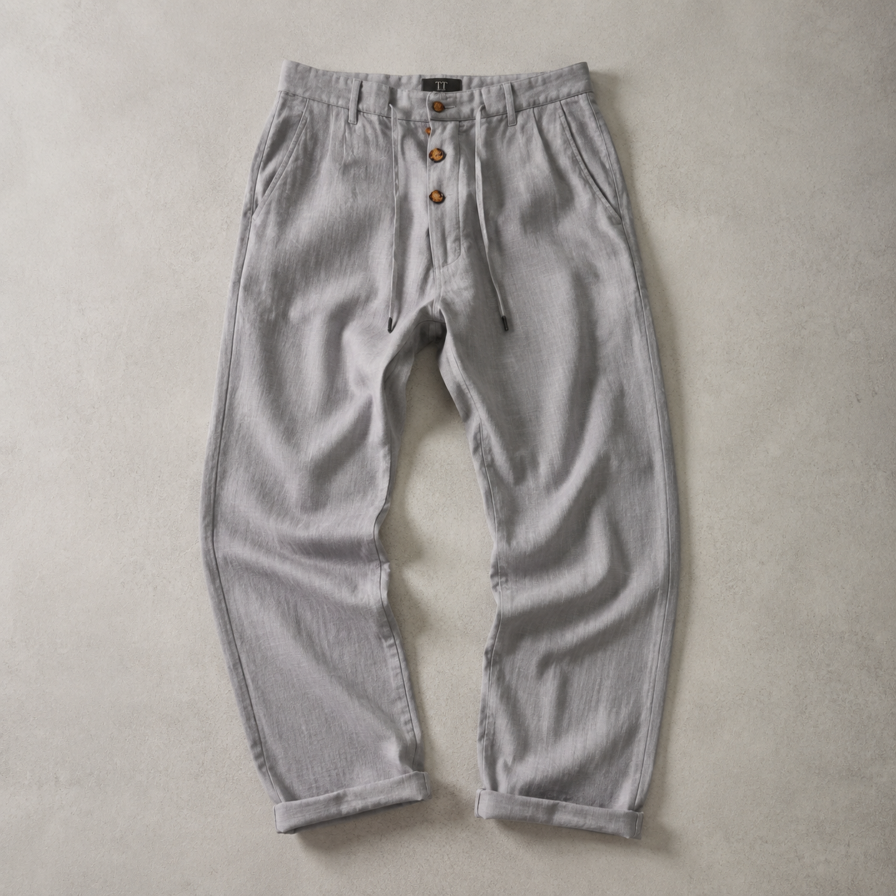 Scicli Drawstring Straight Leg Linen Trousers