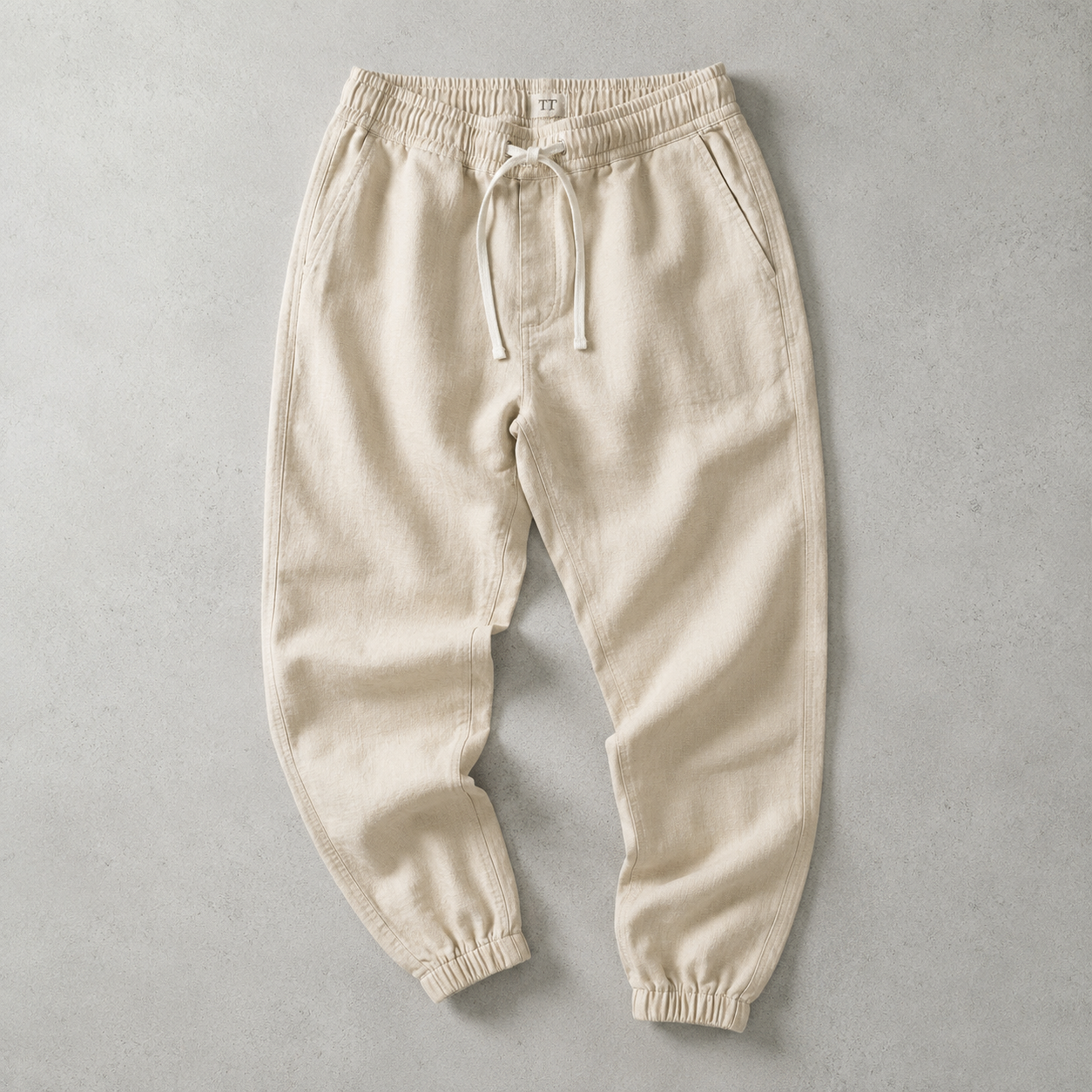 Lipari Cotton Linen Cuffed Jogger Pants