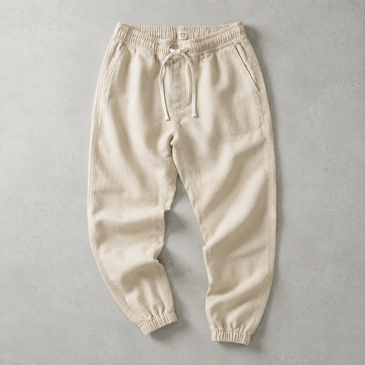 Lipari Cotton Linen Cuffed Jogger Pants