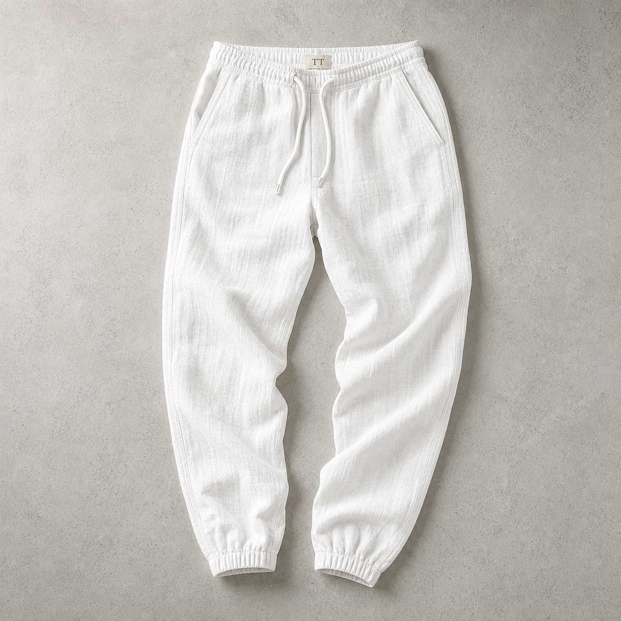 Lipari Cotton Linen Cuffed Jogger Pants