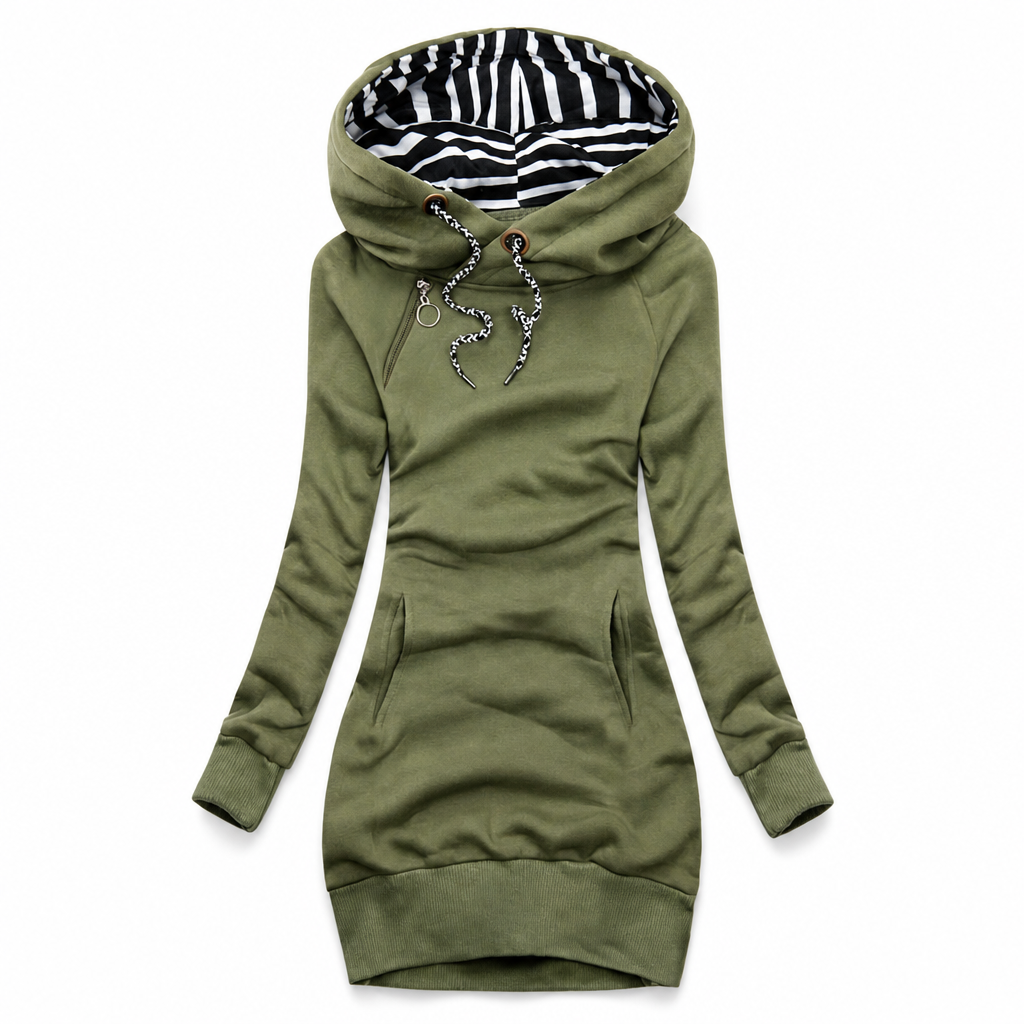 The Beckham Hooded Sweater Dress