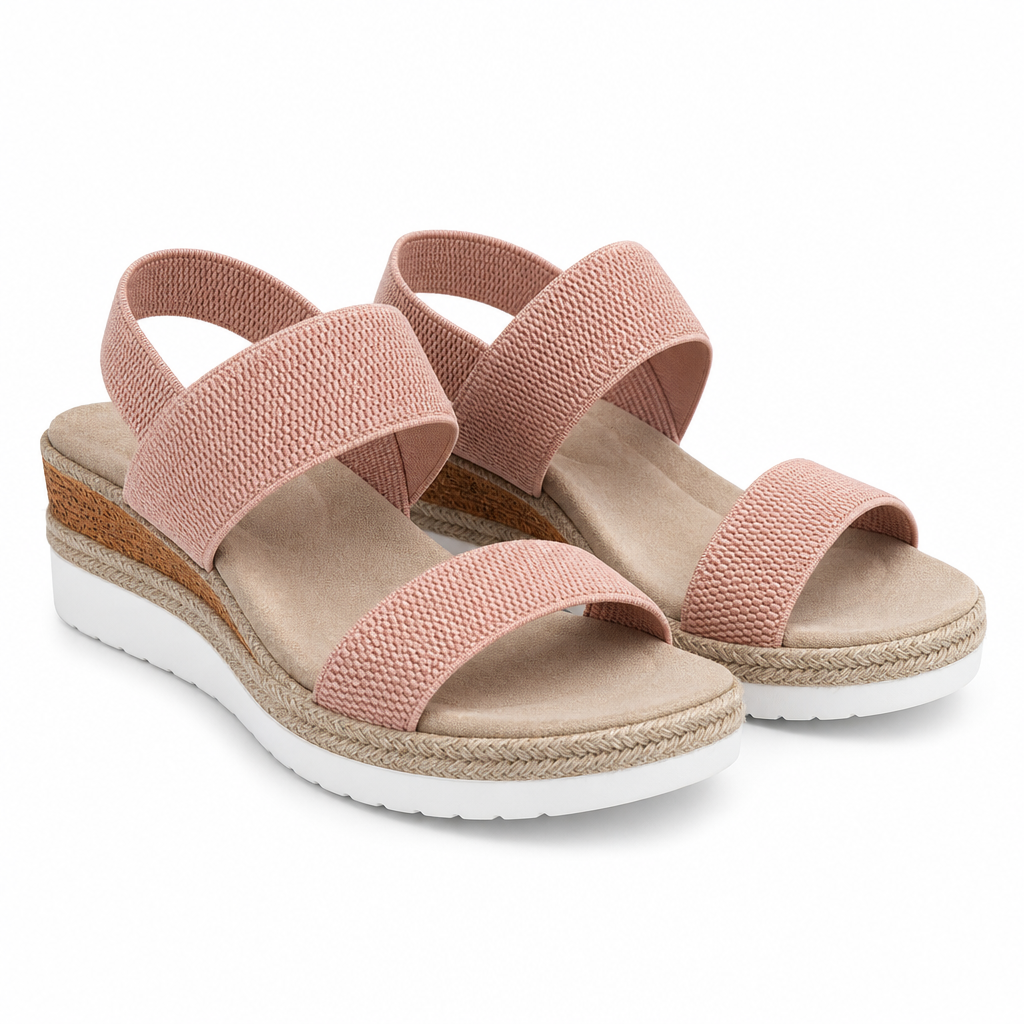 Amalfi Espadrille Wedge Slingback Sandal — Pink