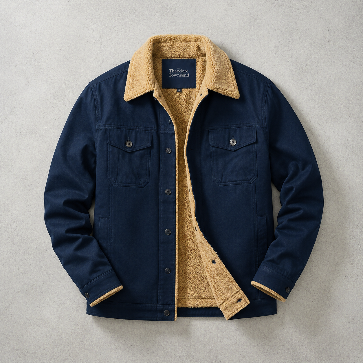 Verbier Sherpa-Lined Trucker Field Jacket — BLUE
