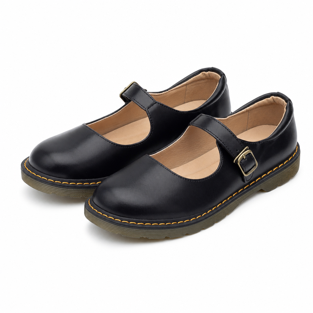 The Asolo Buckle Mary Jane - Black