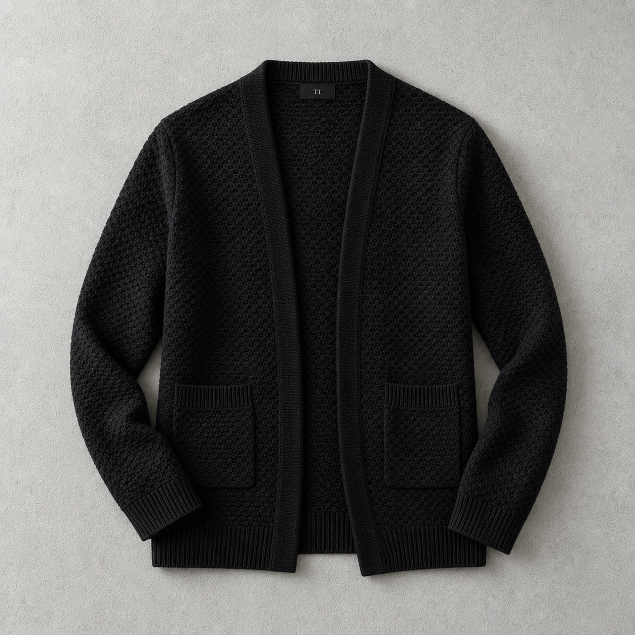 The Annecy Open Front Textured Cardigan