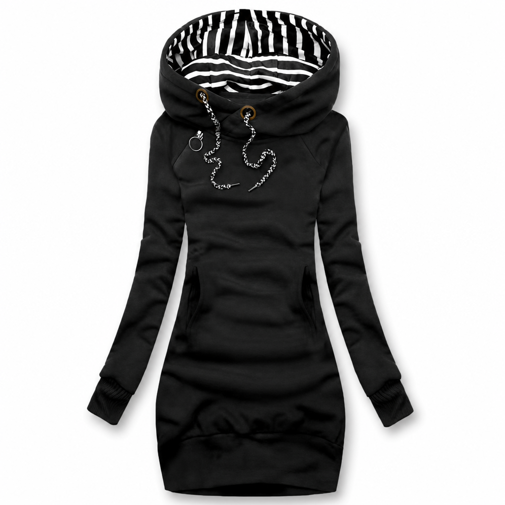 The Beckham Hooded Sweater Dress