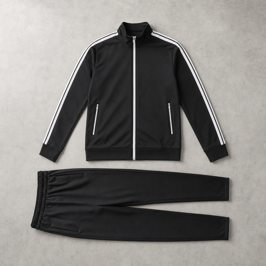 The Cortina Full-Zip Track Set - Black