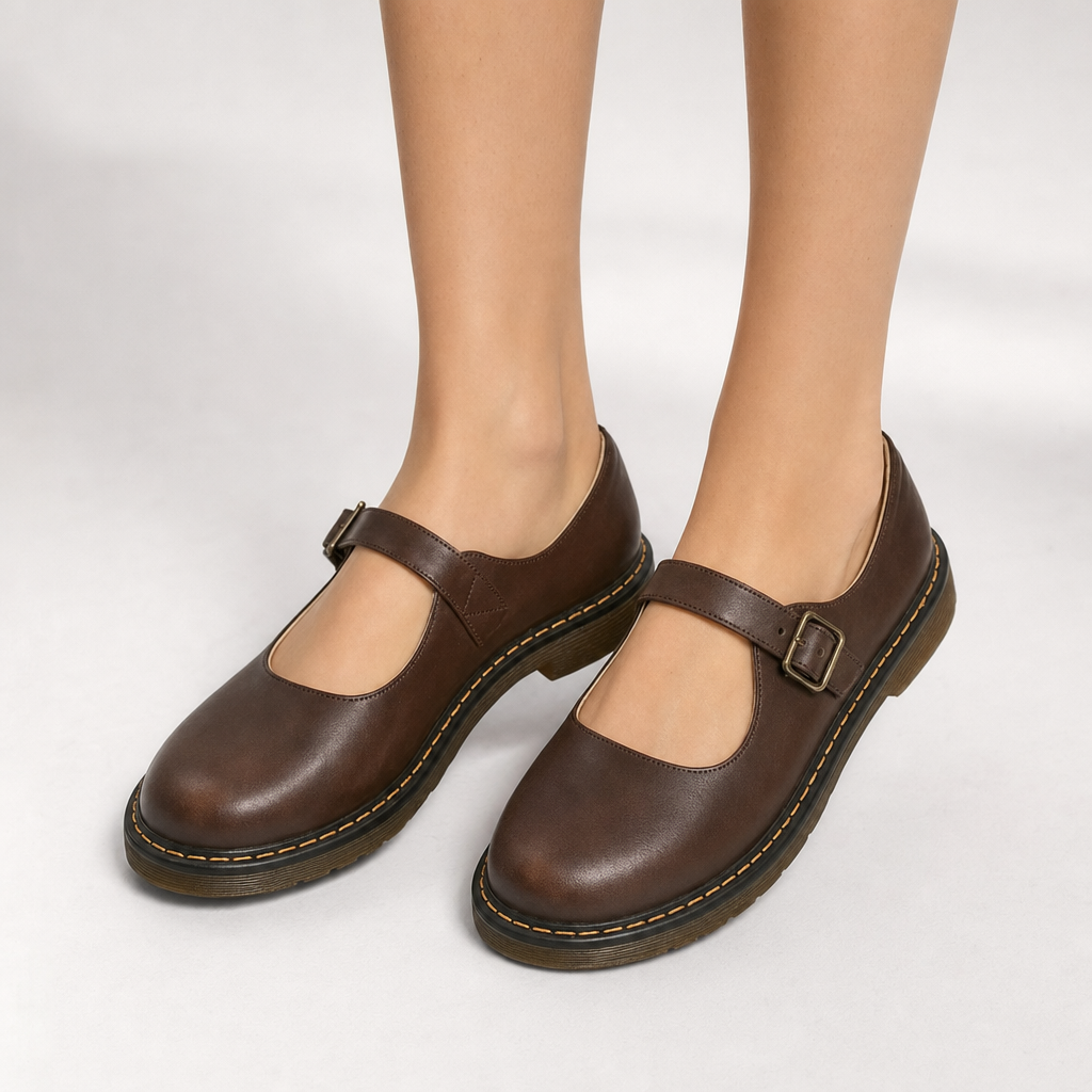 The Asolo Buckle Mary Jane - Brown