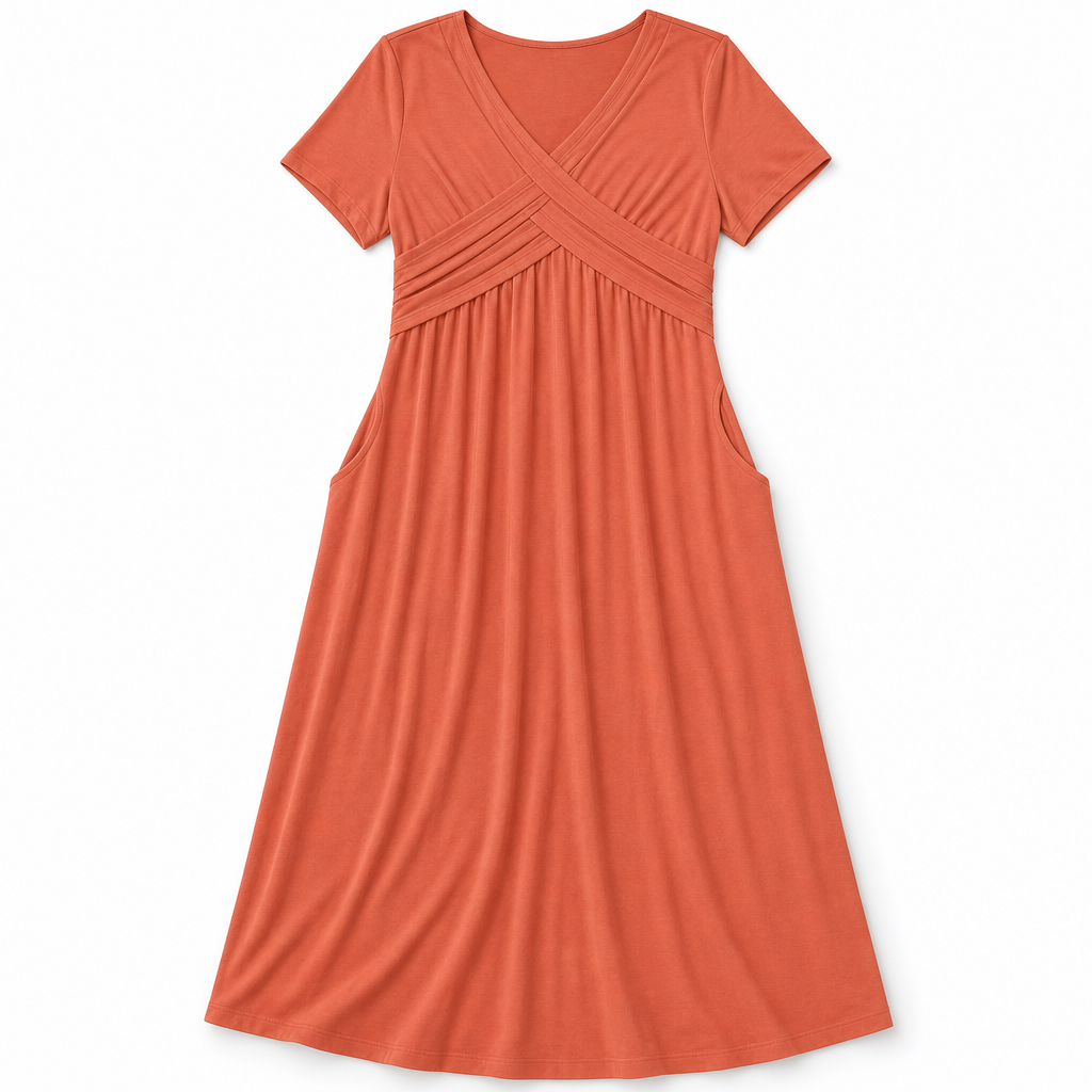 The Leia Ruched Midi Dress