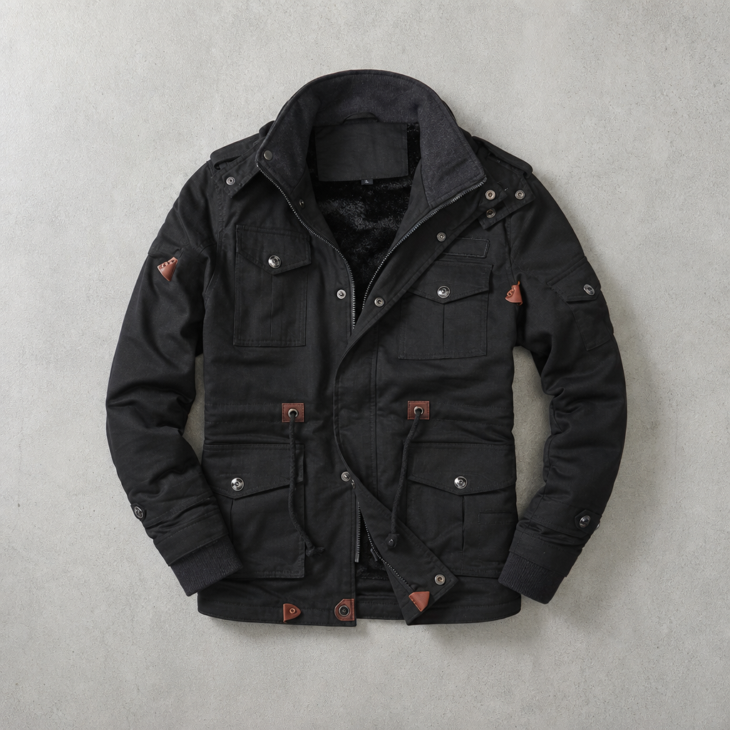Tirano Padded Bomber Pilot Jacket — Black