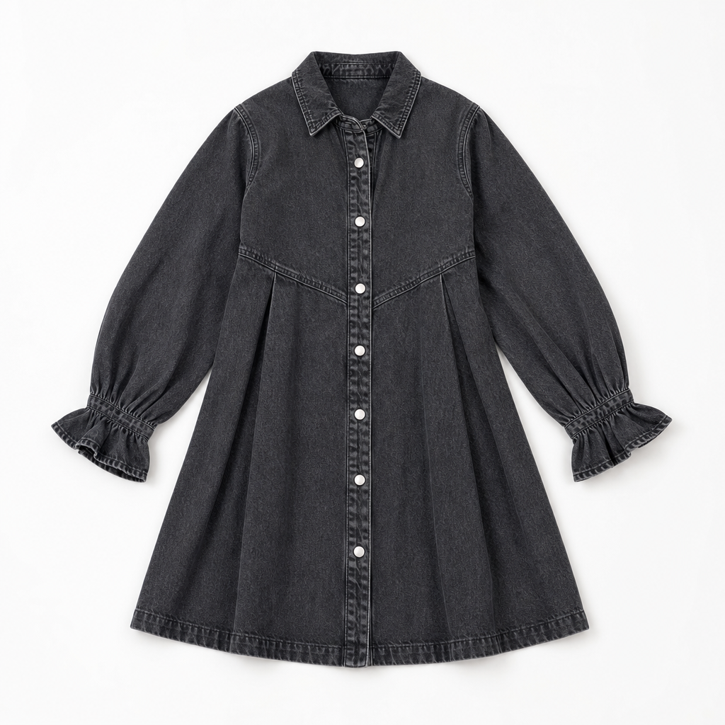 The Gayelle Denim Shirt Dress