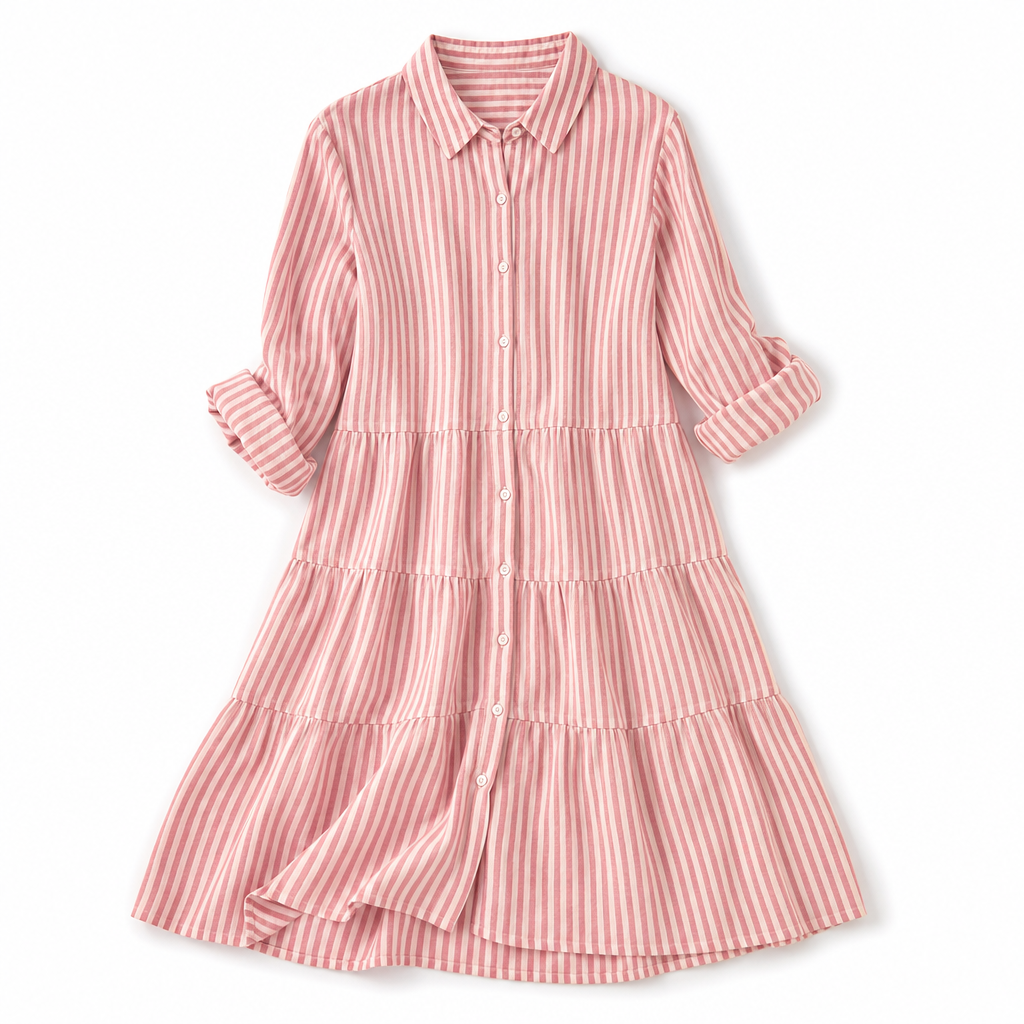The Capucine Striped Shirt Dress