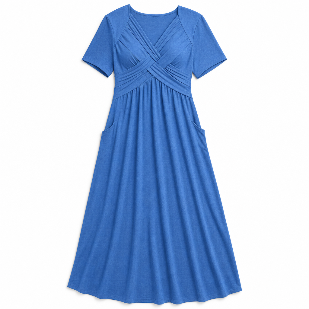 The Leia Ruched Midi Dress