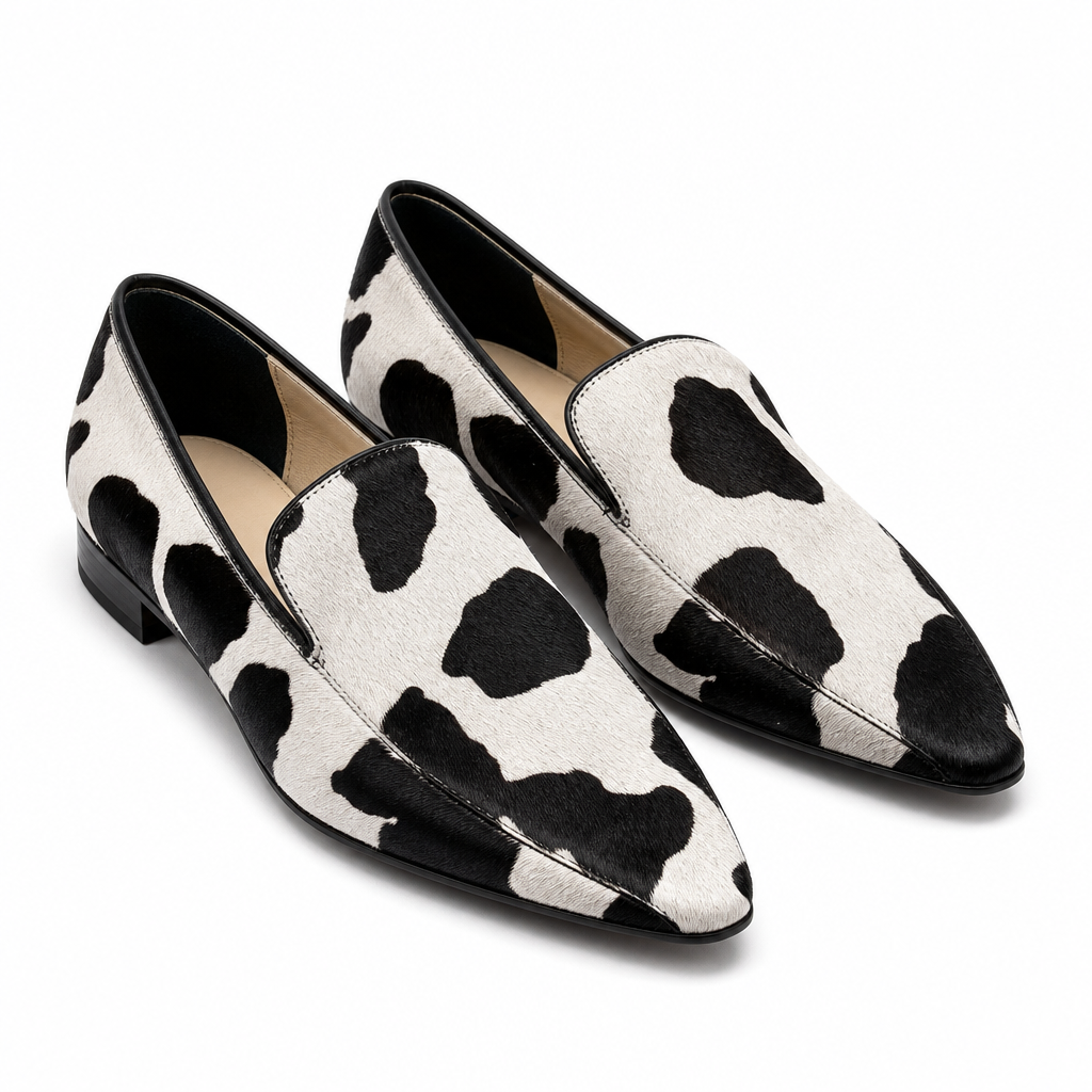 The Liliana Cow-Print Loafer