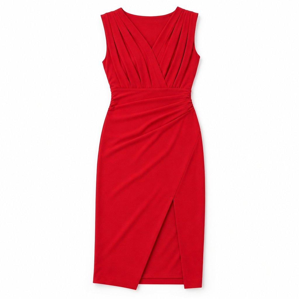 The Iyanna Surplice Midi Dress