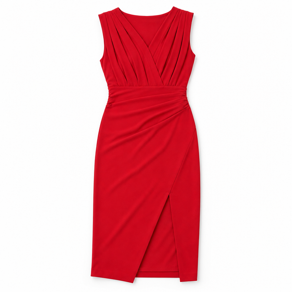 The Iyanna Surplice Midi Dress