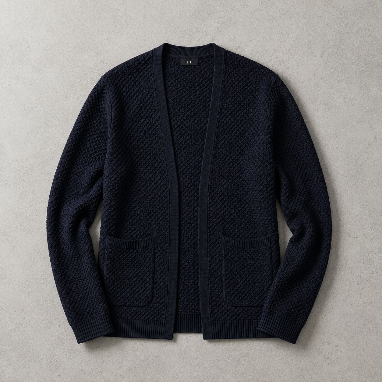 The Annecy Open Front Textured Cardigan