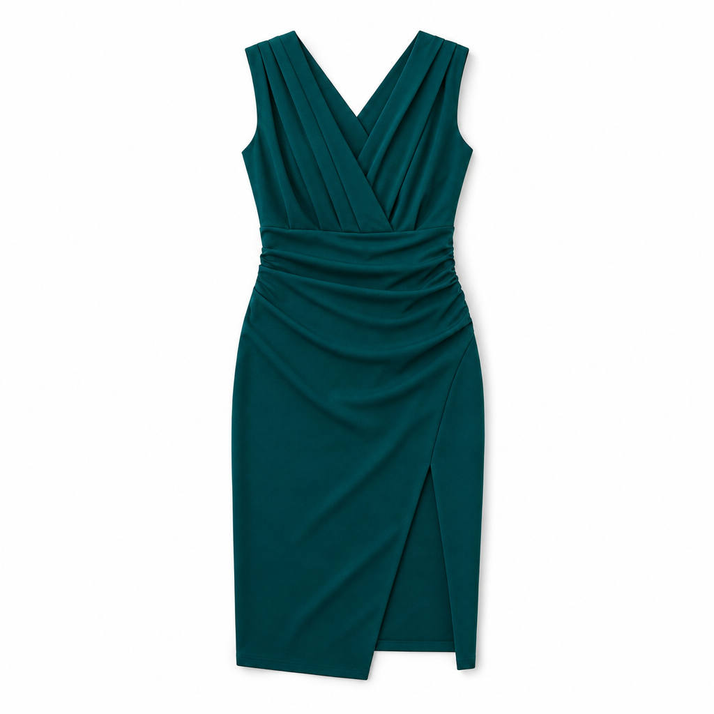 The Iyanna Surplice Midi Dress