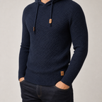 Bormio Basket-Weave Pullover Hoodie — MODEL