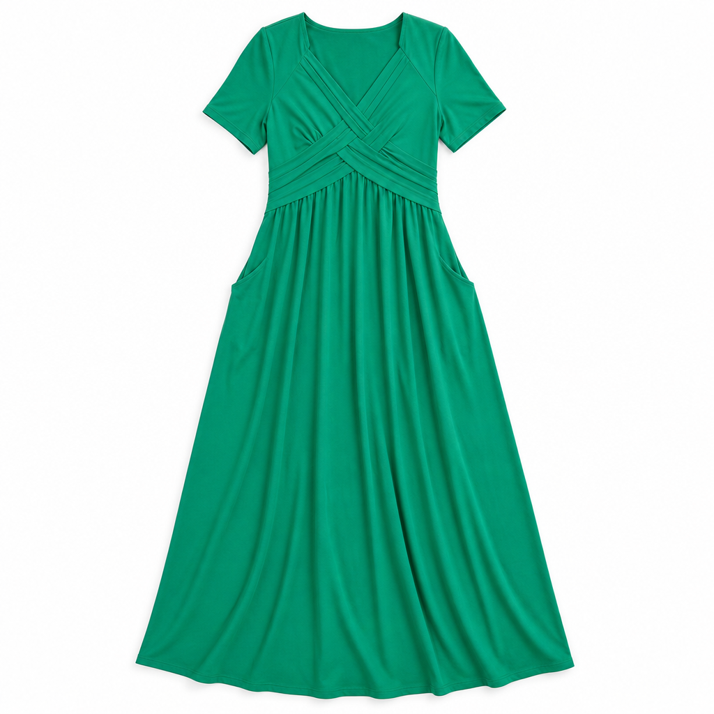 The Leia Ruched Midi Dress