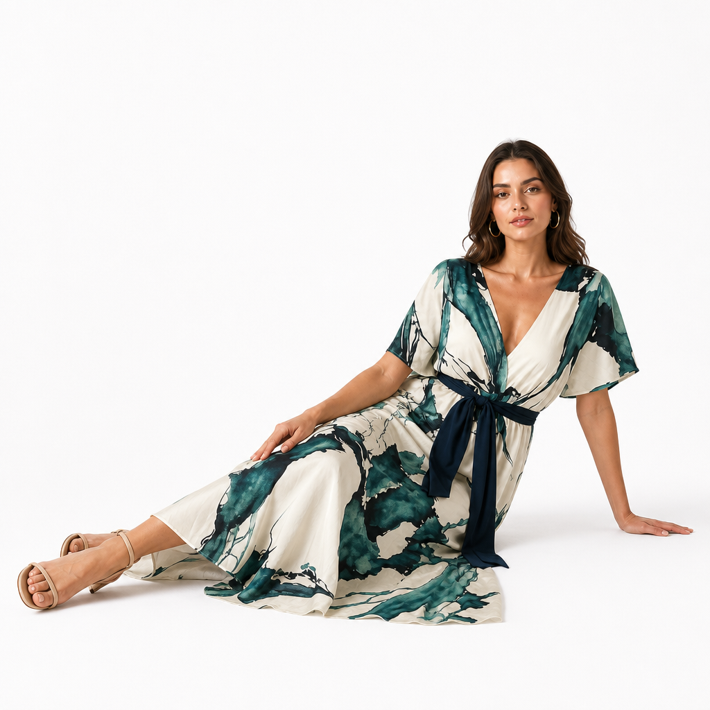 The Winonah Watercolour Maxi Dress