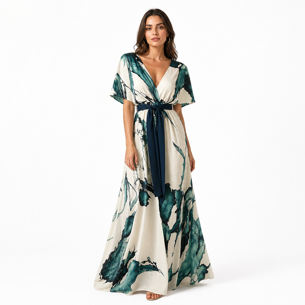 The Winonah Watercolour Maxi Dress