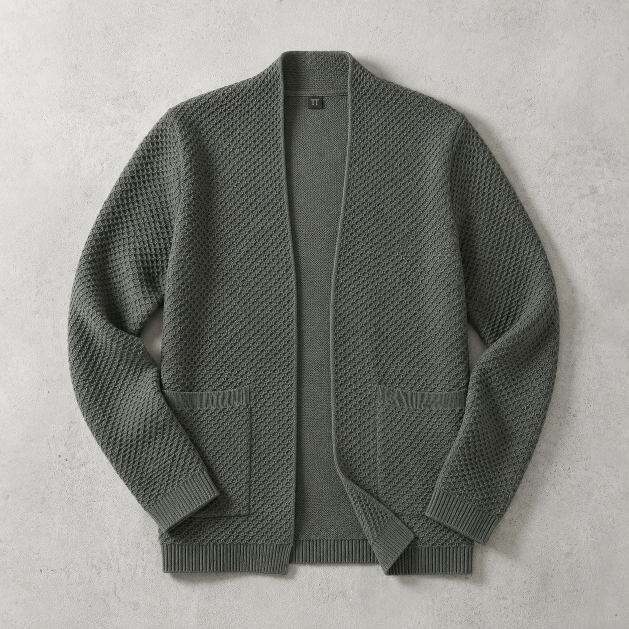 The Annecy Open Front Textured Cardigan